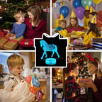 TinyGlow & Co™ 3D Horse Night Lamp - Zodiac Bedside Light with 7 Color Crack Base