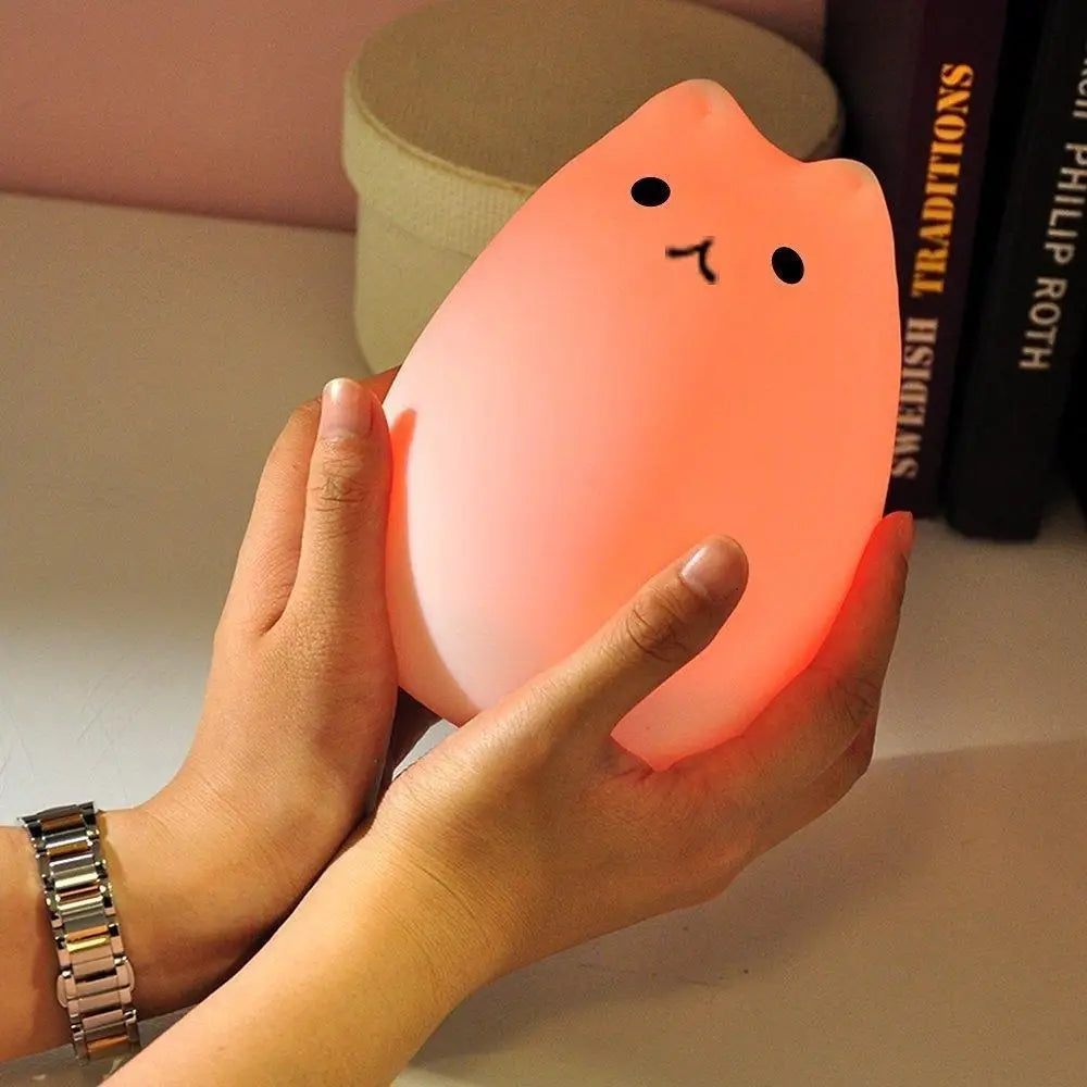 TinyGlow & Co™ Cat LED Night Light with Remote Control