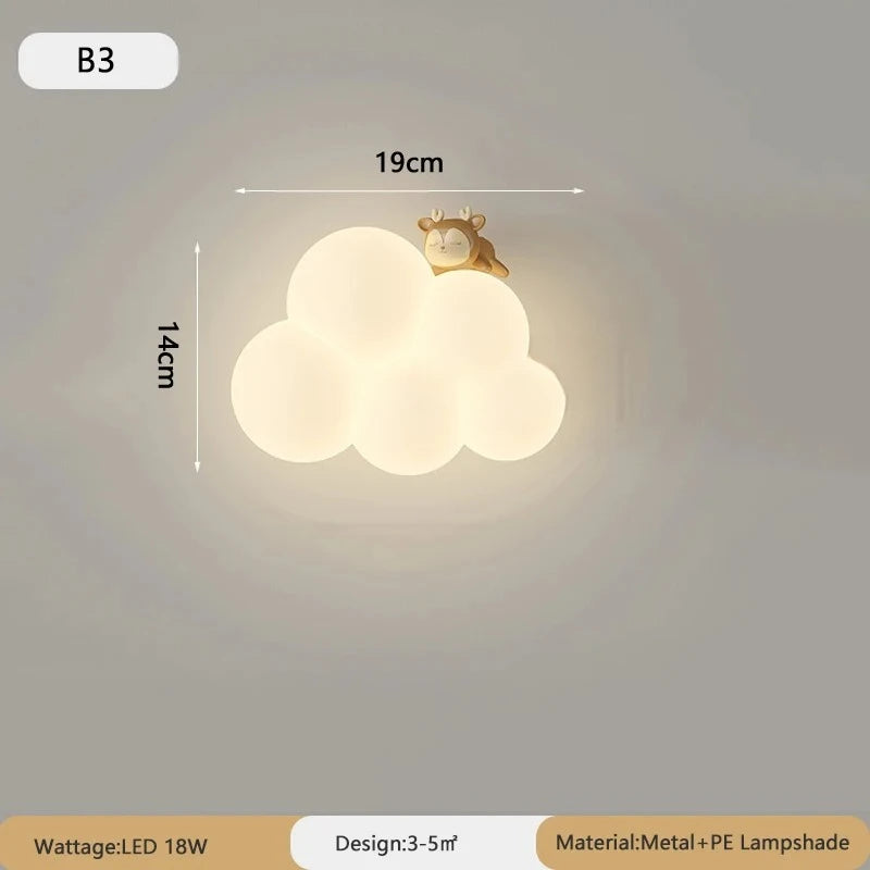 TinyGlow & Co™ Cloud Wall Lamp – Cream Cartoon LED Night Light for Kids