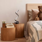 TinyGlow & Co™ Spiral LED Table Lamp – Modern Minimalist Dimmable Adjustable Arm Light