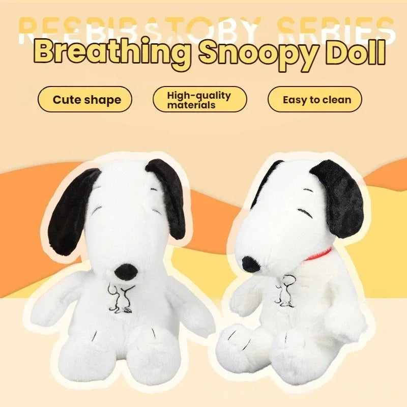 TinyGlow & Co™ Breathing Snoopy Plush - Soothing Sleep Companion with Music & Light