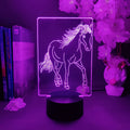 TinyGlow & Co™ Elegant Horse 3D Acrylic Illusion Lamp - 7 Color Nightlight for Cowboy Style Bedroom