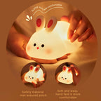 TinyGlow & Co™ Animal Silicone Night Light – Rechargeable Touch Sensor LED Lamp