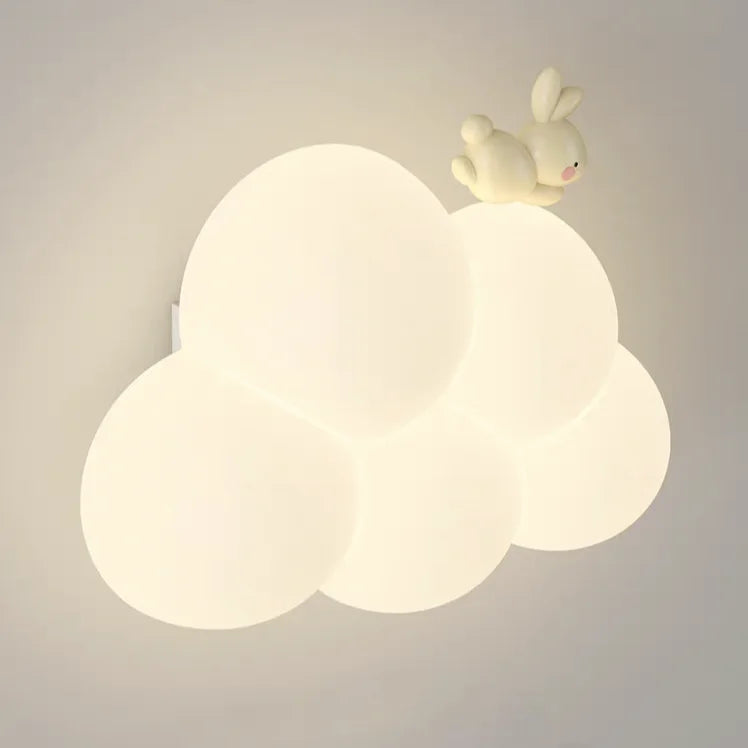 TinyGlow & Co™ Cloud Wall Lamp – Cream Cartoon LED Night Light for Kids