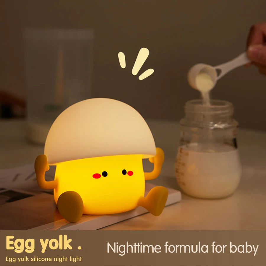 Cute Silicone Led Night Light Rechargeable Animal Toy Birthday Christmas Gifts for Kids Bedroom Table Lamp Dimmable Portable