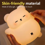 TinyGlow & Co™ Animal Silicone Night Light – Rechargeable Touch Sensor LED Lamp