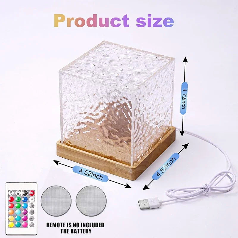 TinyGlow & Co™ Galaxy Projector Night Light - 16 Color Northern Lights Cube Ocean Wave LED with Remote Control