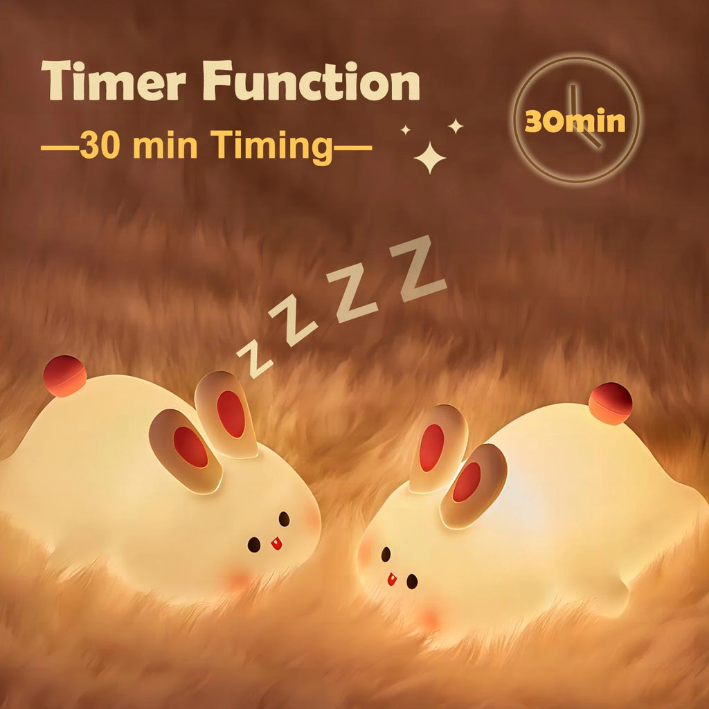 TinyGlow & Co™ Animal Silicone Night Light – Rechargeable Touch Sensor LED Lamp