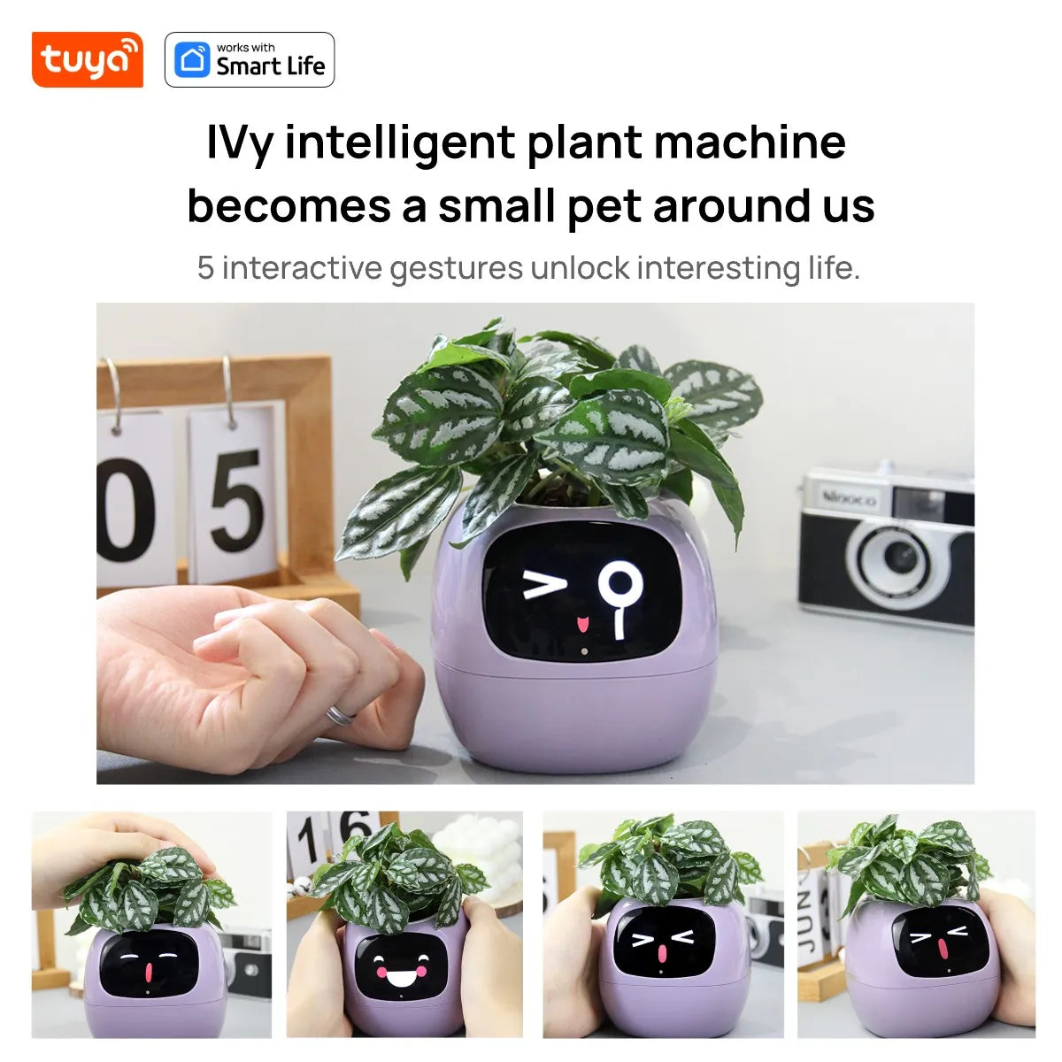 TinyGlow & Co™ Ivy Tuya Smart Planter with AI Technology
