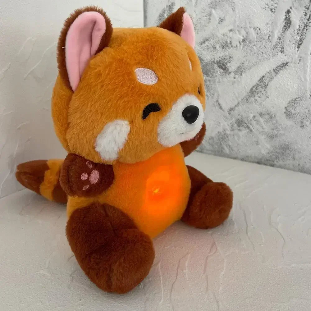 TinyGlow & Co™ Red Panda Breathing Plush Toy with Music & Lights