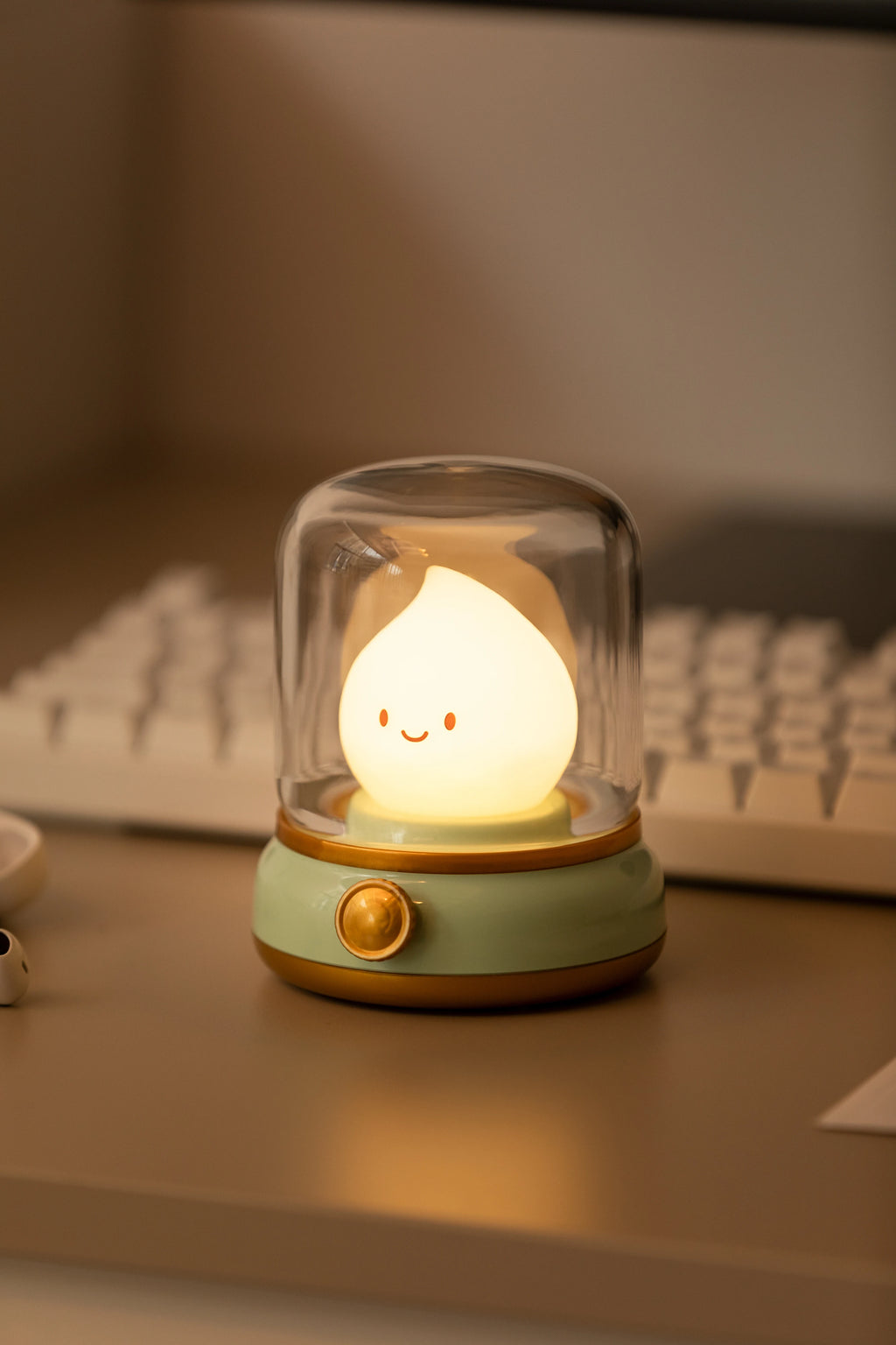 TinyGlow & Co™ LED Flameless Candle Night Light – USB Rechargeable Ambient Lamp