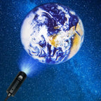 TinyGlow & Co™ Moon & Earth Galaxy Projector – USB Ceiling Starry Sky Night Light