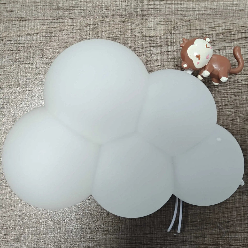 TinyGlow & Co™ Cloud Wall Lamp – Cream Cartoon LED Night Light for Kids