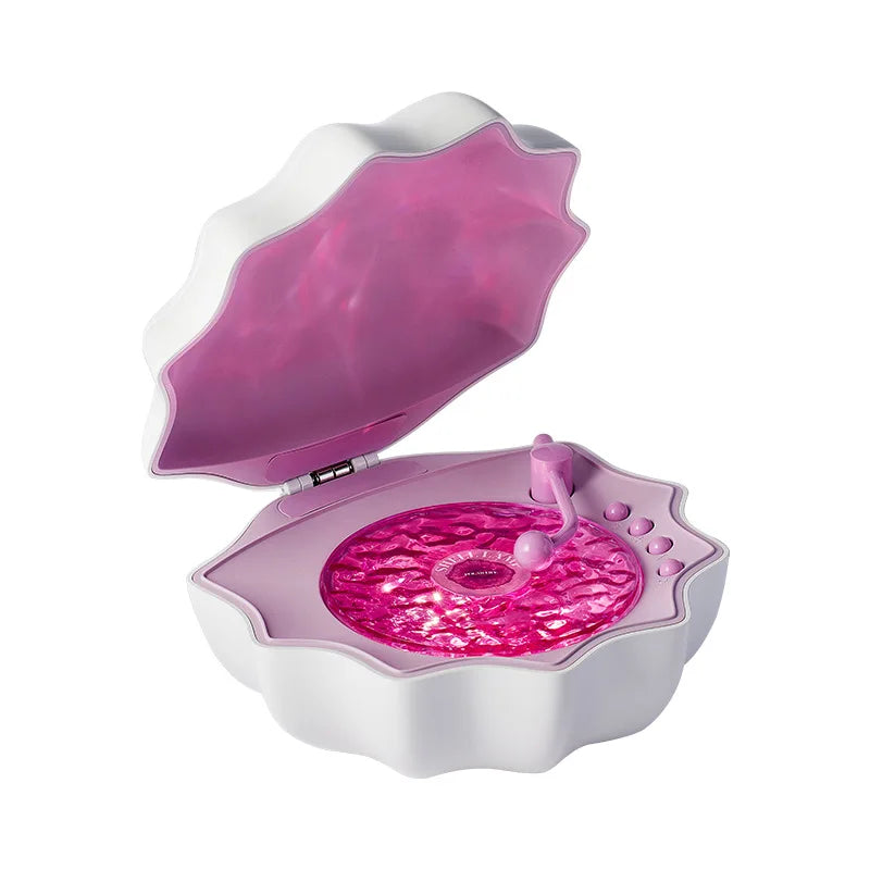 TinyGlow & Co™ Shell Lamp Bluetooth Speaker with Colorful Light Projection & White Noise