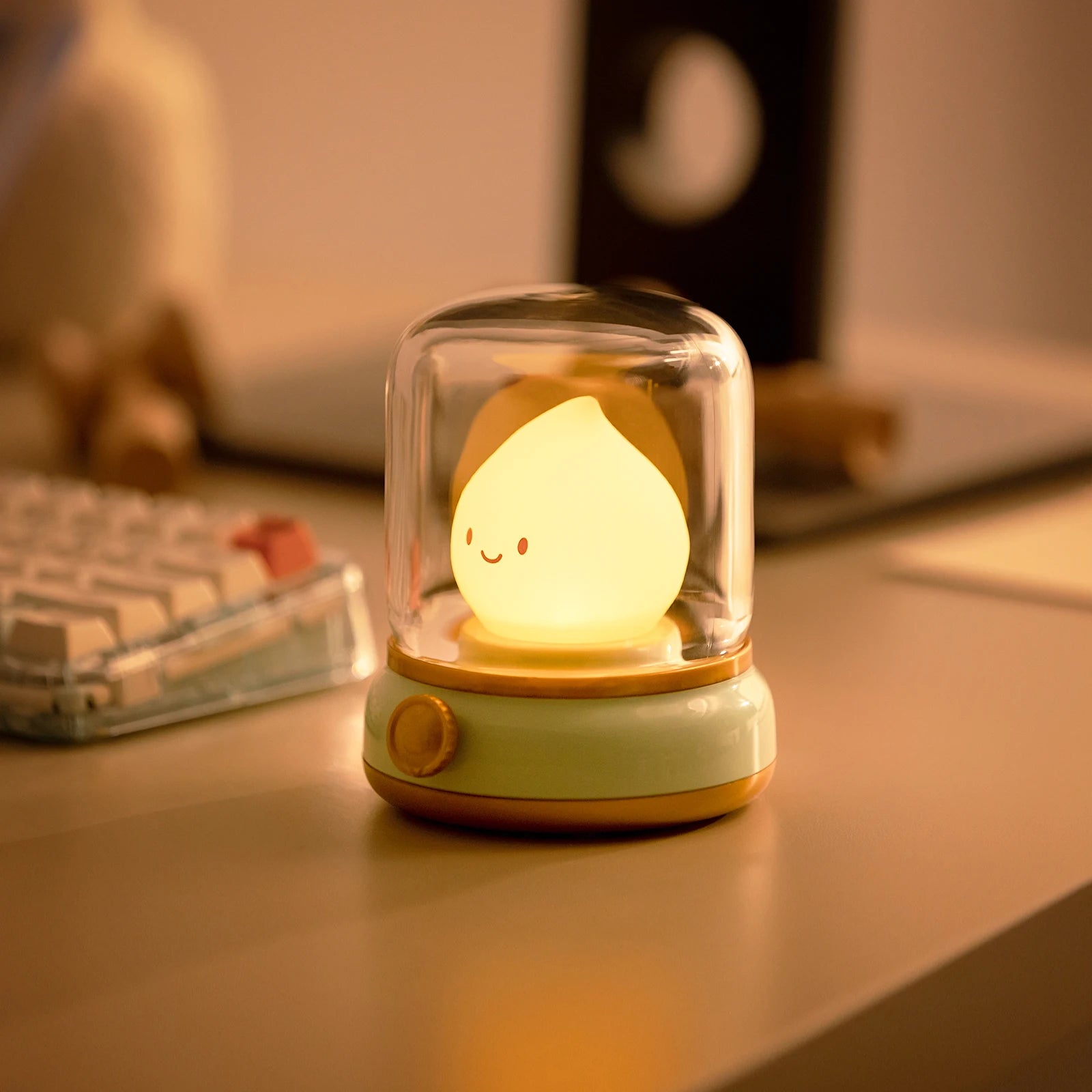 TinyGlow & Co™ LED Flameless Candle Night Light – USB Rechargeable Ambient Lamp