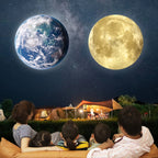 TinyGlow & Co™ Moon & Earth Galaxy Projector – USB Ceiling Starry Sky Night Light