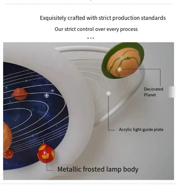 TinyGlow & Co™ Planetary Trajectory LED Ceiling Lamp – Modern Kids Room Light