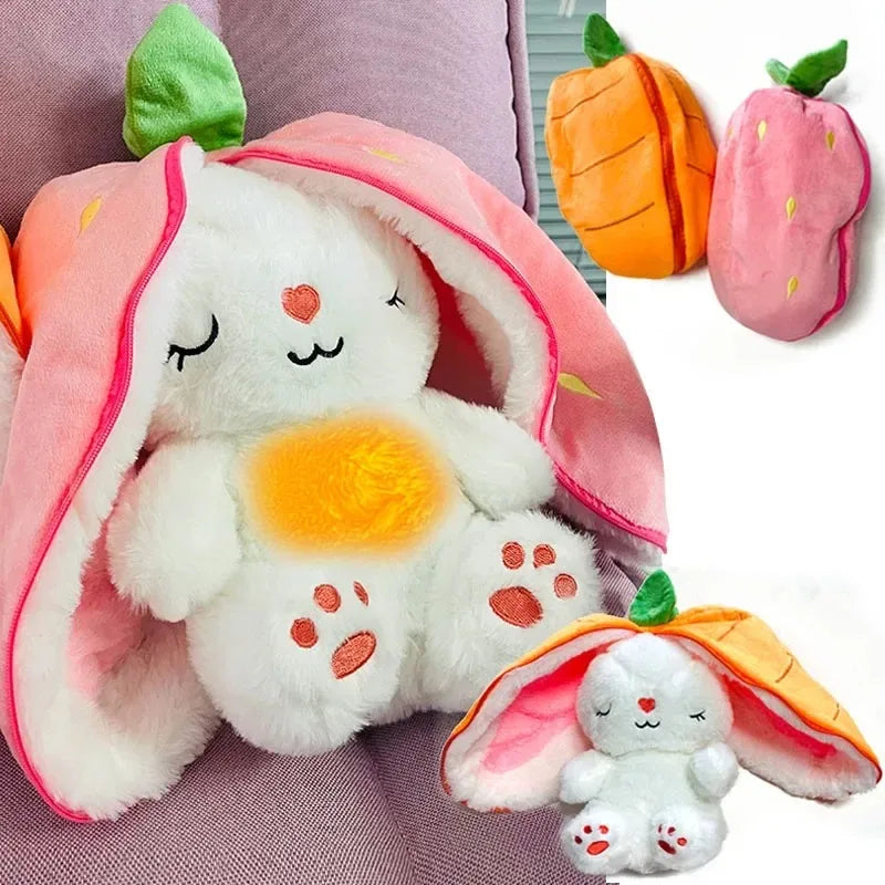 TinyGlow & Co™ Musical Breathing Bunny Night Light with Motion Lights
