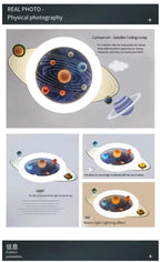 TinyGlow & Co™ Planetary Trajectory LED Ceiling Lamp – Modern Kids Room Light