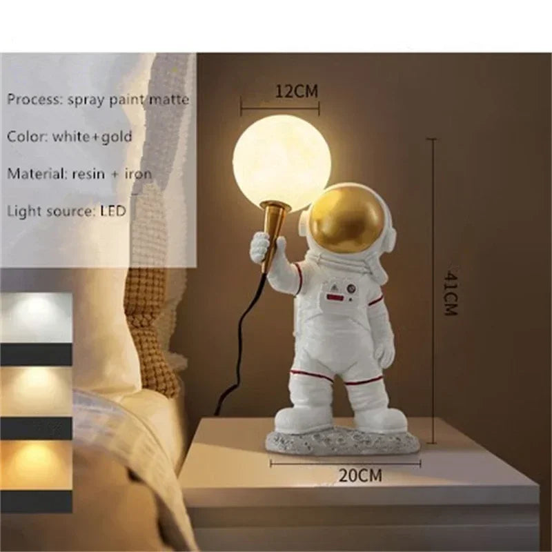 Nordic Bedroom Desk Lamp Cartoon Boy's Room Creative Astronaut Wall Lamp Ornaments Bedside Light for Study Foyer