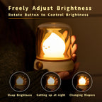 TinyGlow & Co™ LED Flameless Candle Night Light – USB Rechargeable Ambient Lamp