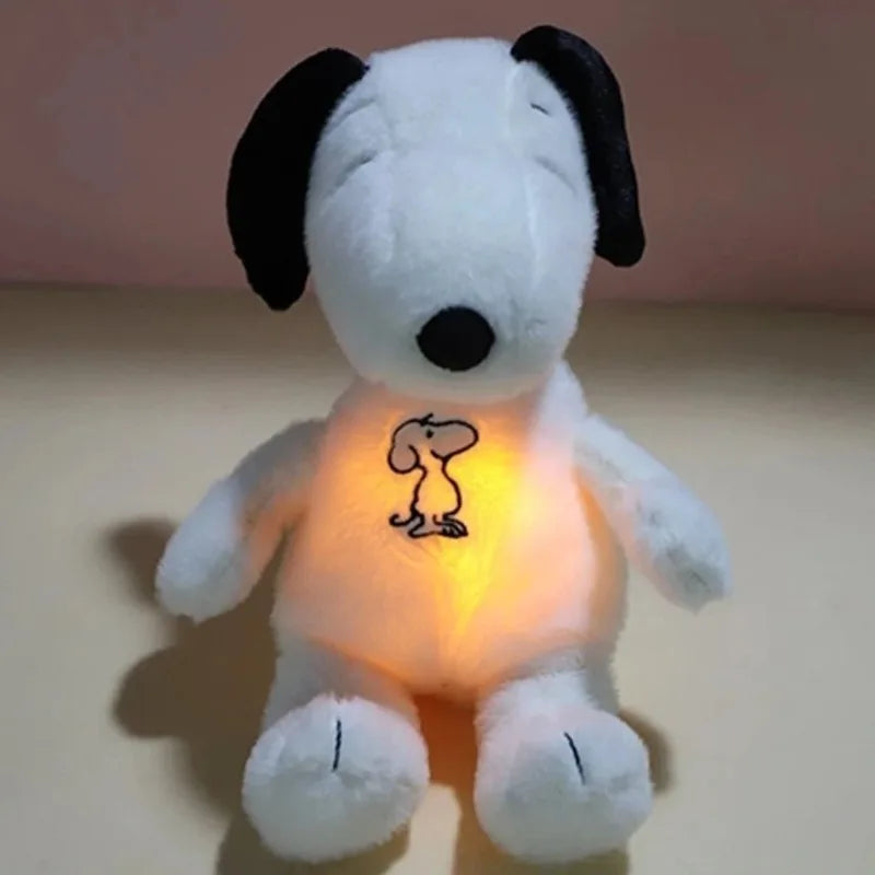 TinyGlow & Co™ Breathing Snoopy Plush - Soothing Sleep Companion with Music & Light