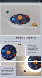 TinyGlow & Co™ Planetary Trajectory LED Ceiling Lamp – Modern Kids Room Light