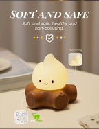 TinyGlow & Co™ Campfire Night Light – White Noise LED Atmosphere Lamp for Kids