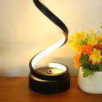 TinyGlow & Co™ Spiral LED Table Lamp – Modern Minimalist Dimmable Adjustable Arm Light