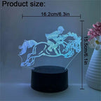 TinyGlow & Co™ 3D Horse Night Light - Optical Illusion Lamp with 7 Color Changing