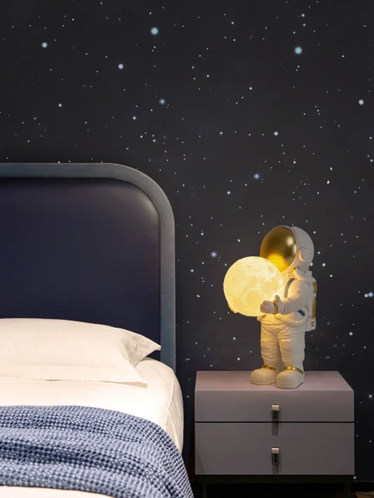 TinyGlow & Co™ Nordic Astronaut Wall Lamp – Creative Cartoon Bedside Light for Kids