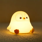 TinyGlow & Co™ Penguin Baby Night Light – Rechargeable Silicone Touch Control Lamp