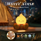 TinyGlow & Co™ Campfire Night Light – White Noise LED Atmosphere Lamp for Kids
