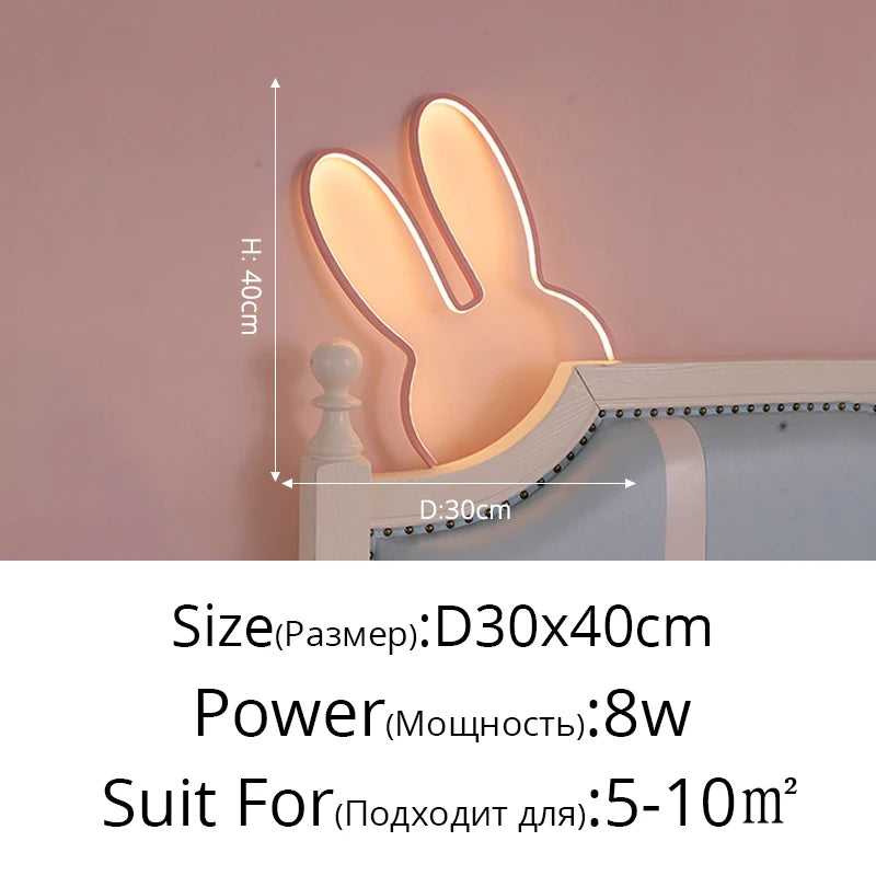 LED Lamp Rabbit Night Lights USB Powered Cute Animal LED Night Lamp Kids Baby Beside Table Lamp Bedroom Nightlight Holiday Gifts
