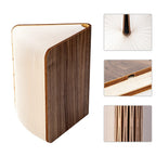 TinyGlow & Co™ Wooden Book Lamp – USB Rechargeable LED Reading Light for Kids