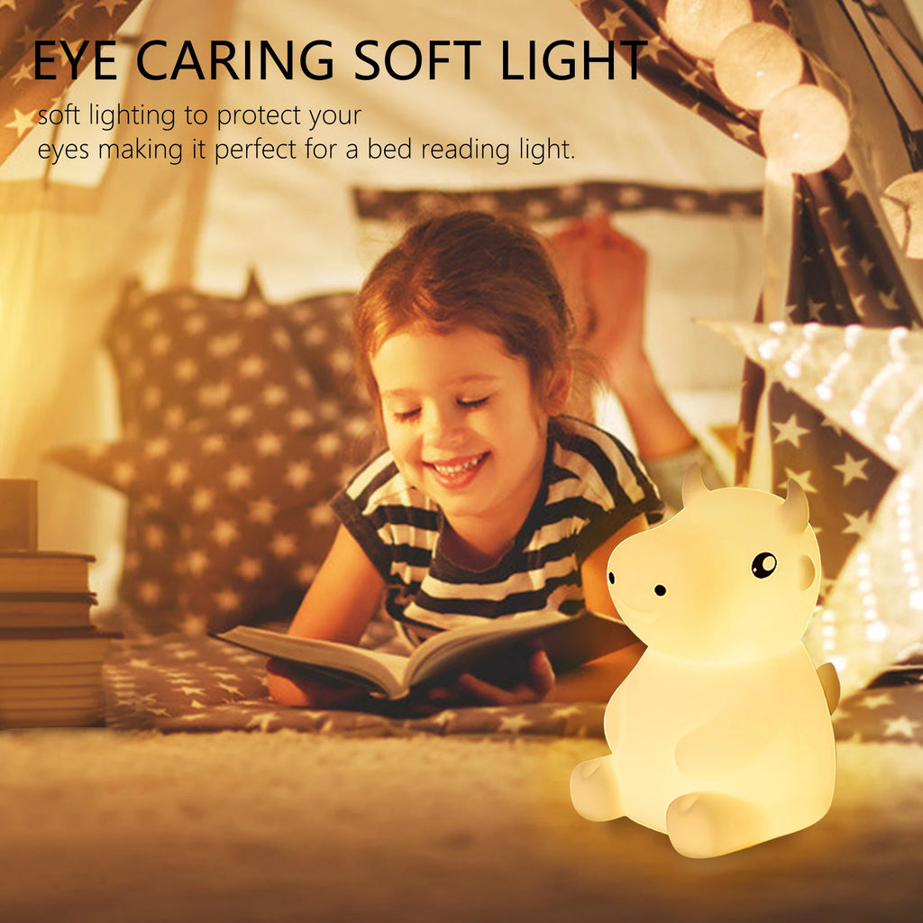 1 Bitable silicone cow creative night light USB light LED light gift toy sleeping lightbedrnight lampoom decoration for children