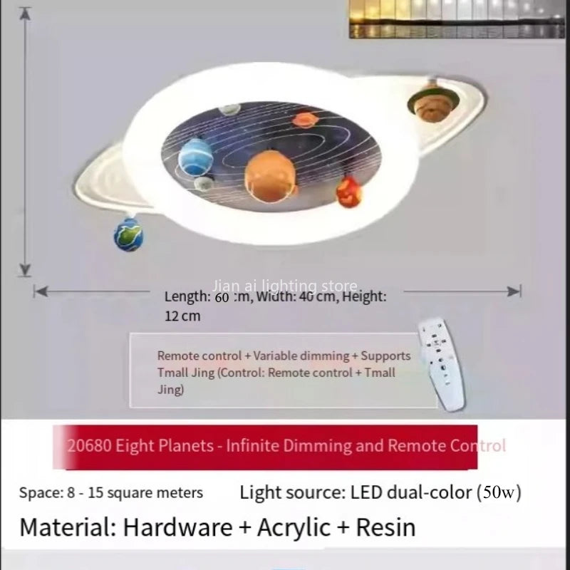 TinyGlow & Co™ Planetary Trajectory LED Ceiling Lamp – Modern Kids Room Light