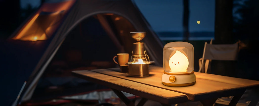 TinyGlow & Co™ LED Flameless Candle Night Light – USB Rechargeable Ambient Lamp