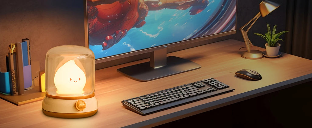 TinyGlow & Co™ LED Flameless Candle Night Light – USB Rechargeable Ambient Lamp