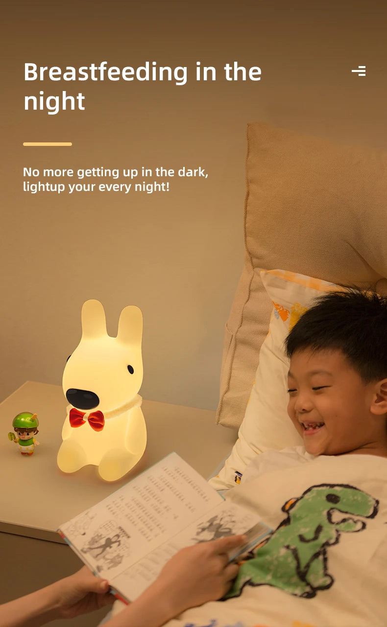 TinyGlow & Co™ Deer Silicone Night Light – RGB Atmosphere Lamp Desktop Decoration
