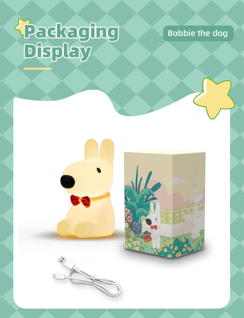 TinyGlow & Co™ Deer Silicone Night Light – RGB Atmosphere Lamp Desktop Decoration