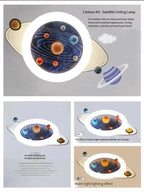 TinyGlow & Co™ Planetary Trajectory LED Ceiling Lamp – Modern Kids Room Light