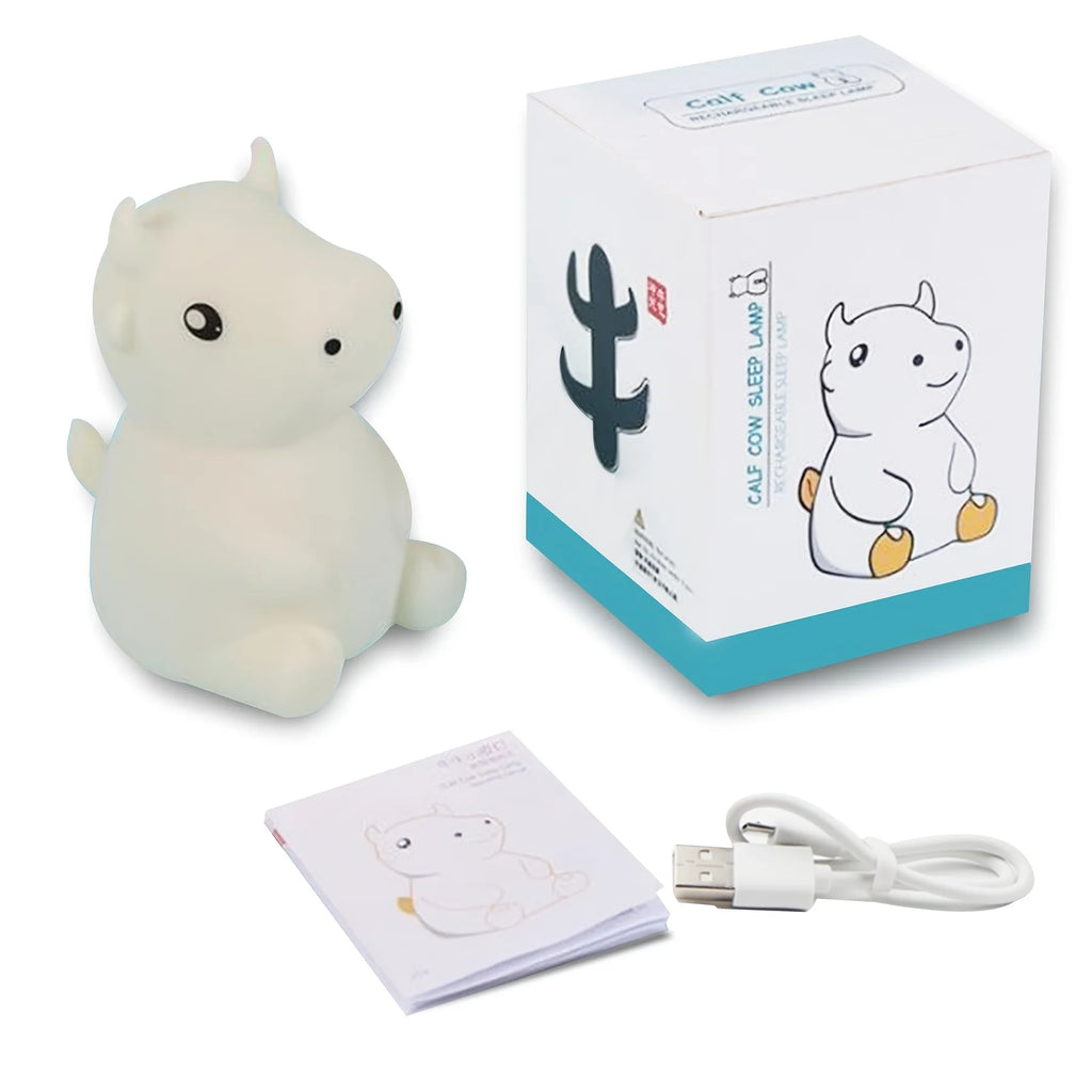 1 Bitable silicone cow creative night light USB light LED light gift toy sleeping lightbedrnight lampoom decoration for children