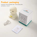 TinyGlow & Co™ Puppy Silicone LED Night Light – Touch Sensor Animal Lamp for Kids