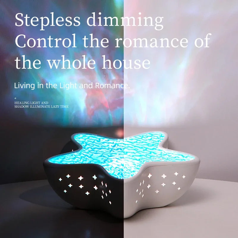 TinyGlow & Co™ Starfish LED Night Light - Ocean Wave Projector Lamp