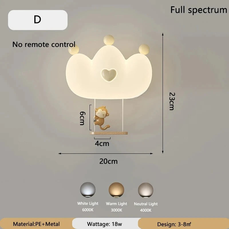 TinyGlow & Co™ Cloud Wall Lamp – Cream Cartoon LED Night Light for Kids