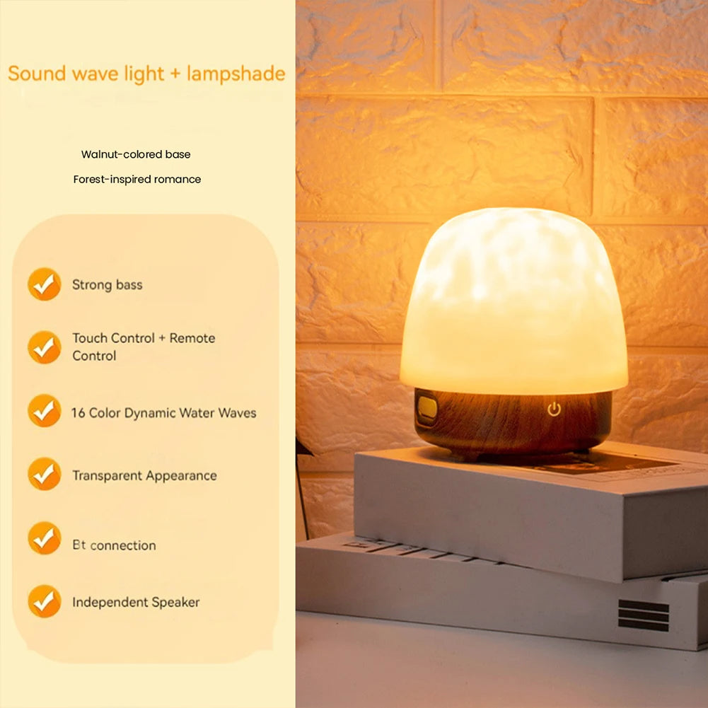 TinyGlow & Co™ Ocean Wave Projector Light with Bluetooth Speaker & Remote Control