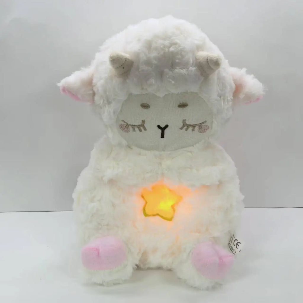 TinyGlow & Co™ Breathing Sheep Plush - Soothing Sleep Companion for Babies & Anxiety Relief