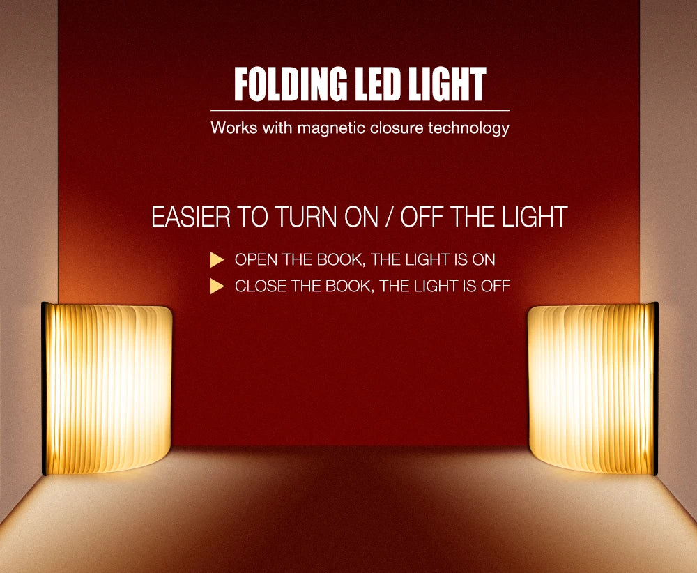 TinyGlow & Co™ Wooden Book Lamp – USB Rechargeable LED Reading Light for Kids