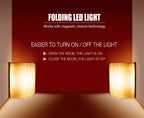 TinyGlow & Co™ Wooden Book Lamp – USB Rechargeable LED Reading Light for Kids